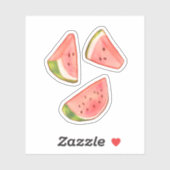 Zomer Waterverf Watermeloen Slices Sticker (Vel)