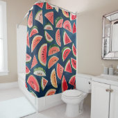 Zomer Waterverf Watermelon Slices Patten Douchegordijn (In situ)