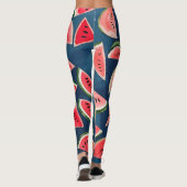 Zomer Waterverf Watermelon Slices Patten Leggings (Achterkant)