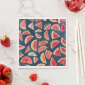 Zomer Waterverf Watermelon Slices Patten Servet (Insitu)