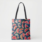 Zomer Waterverf Watermelon Slices Patten Tote Bag (Voorkant)