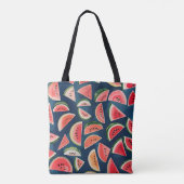 Zomer Waterverf Watermelon Slices Patten Tote Bag (Achterkant)