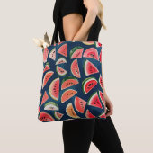 Zomer Waterverf Watermelon Slices Patten Tote Bag (Dichtbij)