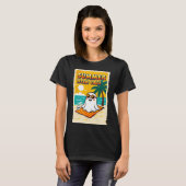 Zomer Ween Vibes Ghost Beach Fun Halloween Teesum T-shirt (Voorkant volledig)