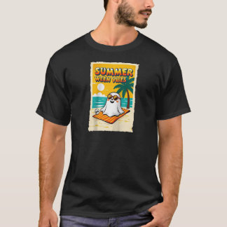 Zomer Ween Vibes Ghost Beach Fun Halloween TeeSum T-shirt