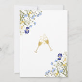 Zomer Weide Bloemen Goud Bruidsdouche Kaart (Achterkant)