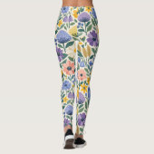 Zomer Weide Botanisch Bloem Motief Leggings (Achterkant)