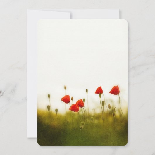 Zomer weide wilde bloemen bruiloft uitnodigingen (Achterkant)