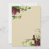 Zomer Wijngaard Romantische bruiloft uitnodiging (Achterkant)