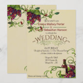 Zomer Wijngaard Romantische bruiloft uitnodiging (Voorkant / Achterkant)