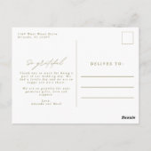 Zomer Wildbloem Boho bruiloft Dank u Briefkaart (Achterkant)