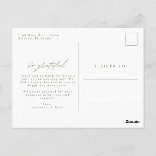 Zomer Wildbloem Boho bruiloft Dank u Briefkaart (Achterkant)