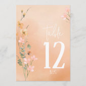 Zomer Wildbloem Tafelnummer V2 Abrikoos ID1023 (Achterkant)