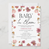 Zomer Wildbloemen Baby in Bloom Baby shower Kaart (Voorkant)