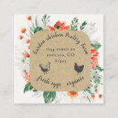 Zomer Wildbloemen Bloemen Bloemen Boerderij Visite Vierkante Visitekaartje (Voorkant)