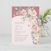 Zomer Wildbloemen Bruids Douche Uitnodiging (Staand voorkant)