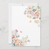 Zomer Wildbloemen Bruids Douche Uitnodiging (Achterkant)