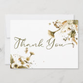 Zomer Wildbloemen & Daisies Bruiloft Bedankkaart (Voorkant)