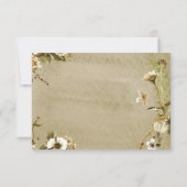 Zomer Wildbloemen & Daisies Bruiloft QR Code RSVP Kaartje (Achterkant)