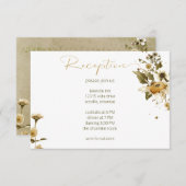 Zomer Wildbloemen & Daisies Receptie Bruiloft Informatiekaartje (Voorkant / Achterkant)