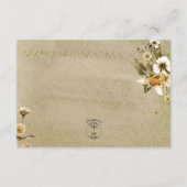 Zomer Wildbloemen & Daisies Receptie Bruiloft Informatiekaartje (Achterkant)
