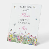 Zomer Wildbloemen en Butterflies raden Kisses Reclamebord Met Voetstuk (Voorkant)