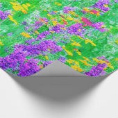 Zomer Wildbloemen in een groen veld Cadeaupapier (Hoek)