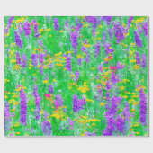 Zomer Wildbloemen in een groen veld Cadeaupapier (Vlak)