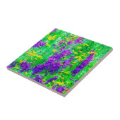 Zomer Wildbloemen in een groen veld Tegeltje (Zijkant)