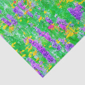 Zomer Wildbloemen in een groen veld Tissuepapier (Detail)