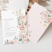 Zomer Wildbloemen krans bruids douche uitnodiging