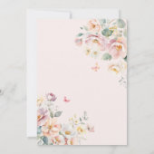 Zomer Wildbloemen krans bruids douche uitnodiging (Achterkant)