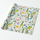 Zomer Wildbloemen met libellen Cadeaupapier (Uitgerold)