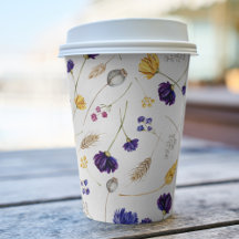 Zomer Wildbloemen Patroon Papier Cups