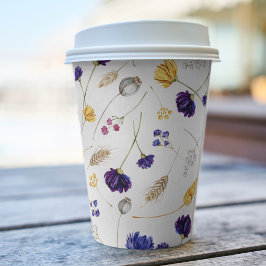 Zomer Wildbloemen Patroon Papier Cups Papieren Bekers