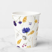 Zomer Wildbloemen Patroon Papier Cups Papieren Bekers (Achterkant)