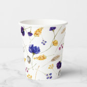 Zomer Wildbloemen Patroon Papier Cups Papieren Bekers (Voorkant)