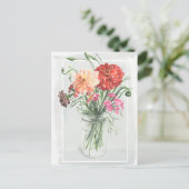 Zomer Wildbloemen - Pinks & Reds Briefkaart (Staand voorkant)