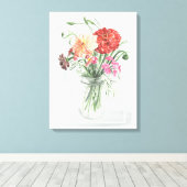 Zomer Wildbloemen - Pinks & Reds Canvas Afdruk (Insitu (Houten vloer))