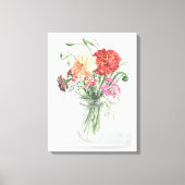 Zomer Wildbloemen - Pinks & Reds Canvas Afdruk (Voorkant)
