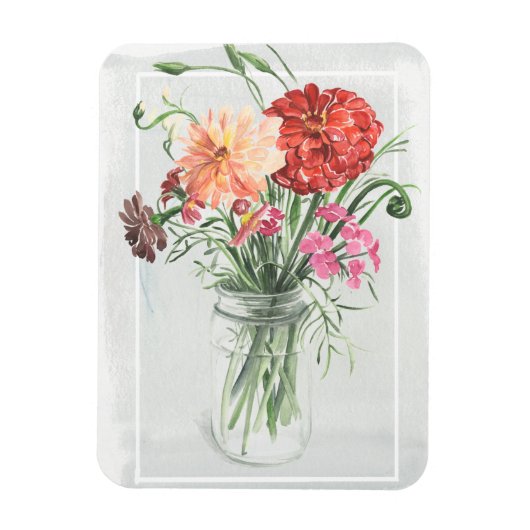 Zomer Wildbloemen - Pinks & Reds Magneet (Verticaal)