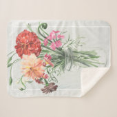 Zomer Wildbloemen - Pinks & Reds Sherpa Deken (Voorkant (horizontaal))