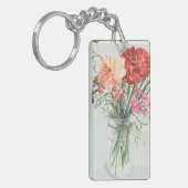 Zomer Wildbloemen - Pinks & Reds Sleutelhanger (Voorkant Links)