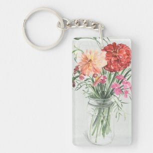 Zomer Wildbloemen - Pinks & Reds Sleutelhanger