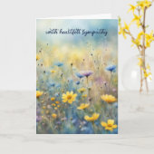 Zomer Wildbloemen Sympathie Kaart (Gele Bloem)