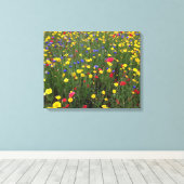 Zomer Wildbloemen van Loch Ness Canvas Afdruk (Insitu (Houten vloer))