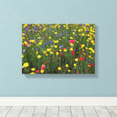 Zomer Wildbloemen van Loch Ness Canvas Afdruk (Insitu (Houten vloer))