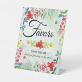 Zomer Wildbloemen Weddenschap voor voetstuk Reclamebord Met Voetstuk (Voorkant)