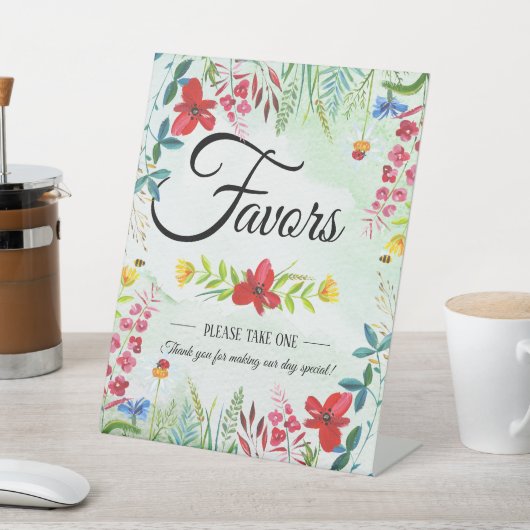 Zomer Wildbloemen Weddenschap voor voetstuk Reclamebord Met Voetstuk (Insitu)