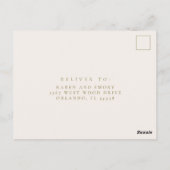 Zomer Wilde Bloem Boho Bruiloft RSVP Briefkaart (Achterkant)